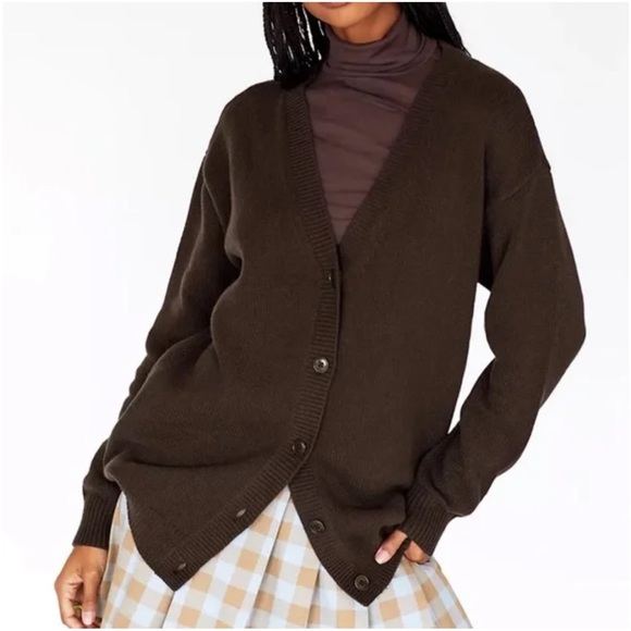 Aritzia Sweaters - Aritzia Sunday Best Sweater Wool Lamora Boyfriend Cardigan Small Chocolate Brown